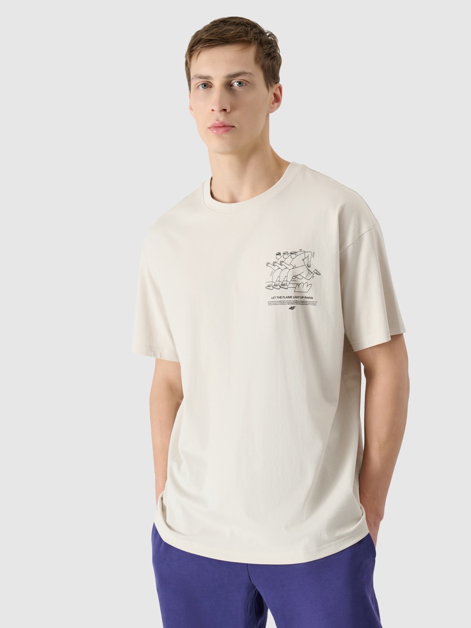 Unisex fan T shirt off white 4F Sportswear and shoes