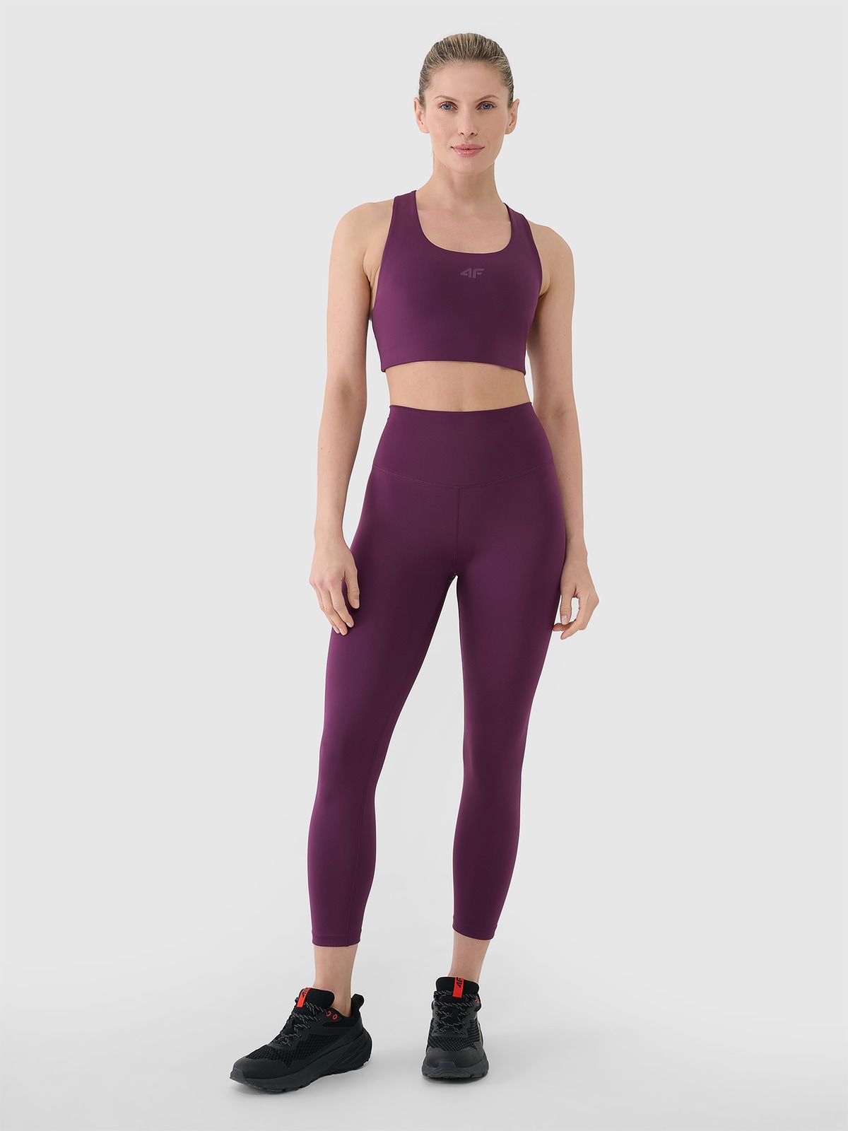 【Nine West】ティフ 7 Legginsy treningowe 7/8 z wysokim stanem damskie - fioletowe