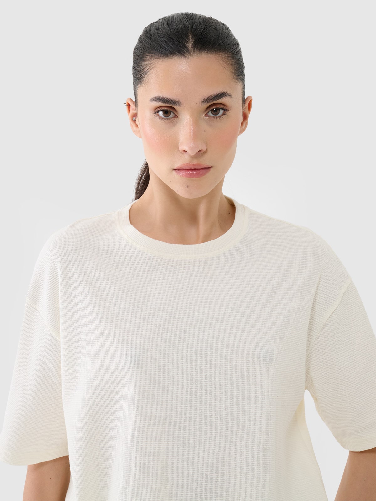 NO/FAITH STUDIOS◆NFS GIRL SUNFADE WAFFLE COTTON T-SHIRT /Br TACTICAL FORCE SUNFADE WAFFLE COTTON T-SHIRT – NO/FAITH STUDIOS