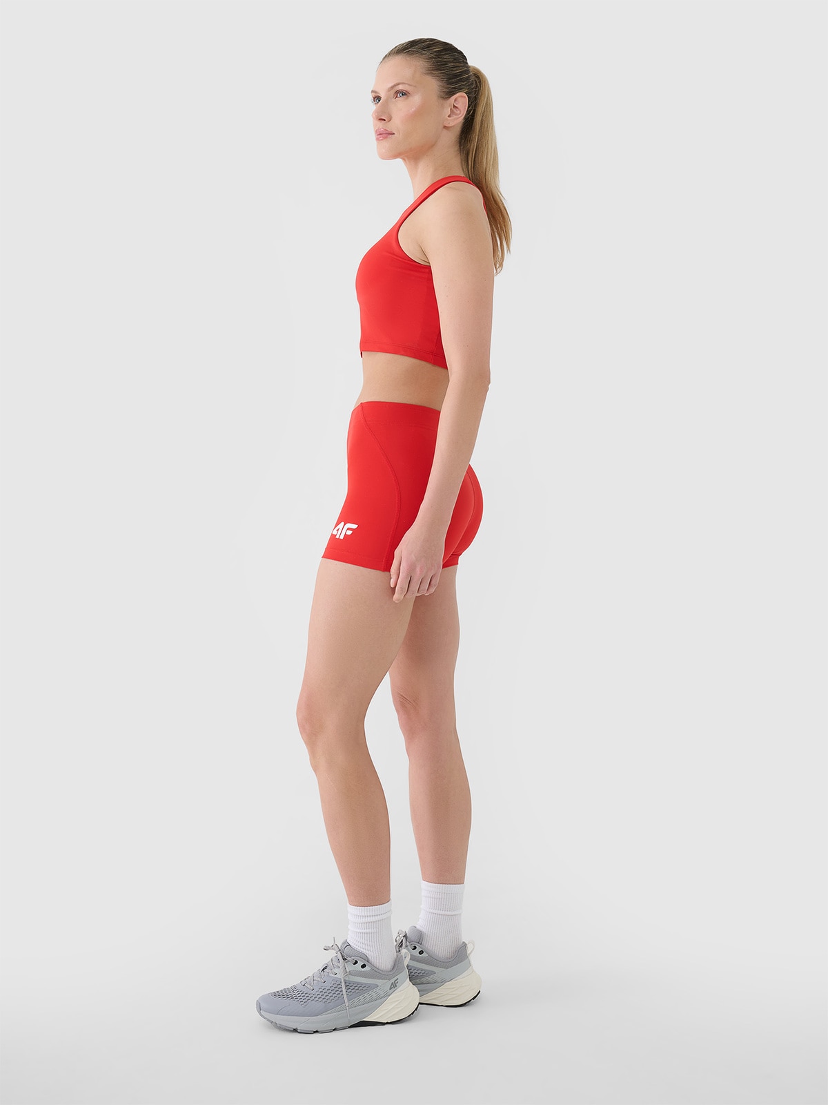 Women's training short leggings - red | 4F: Sportswear and shoes