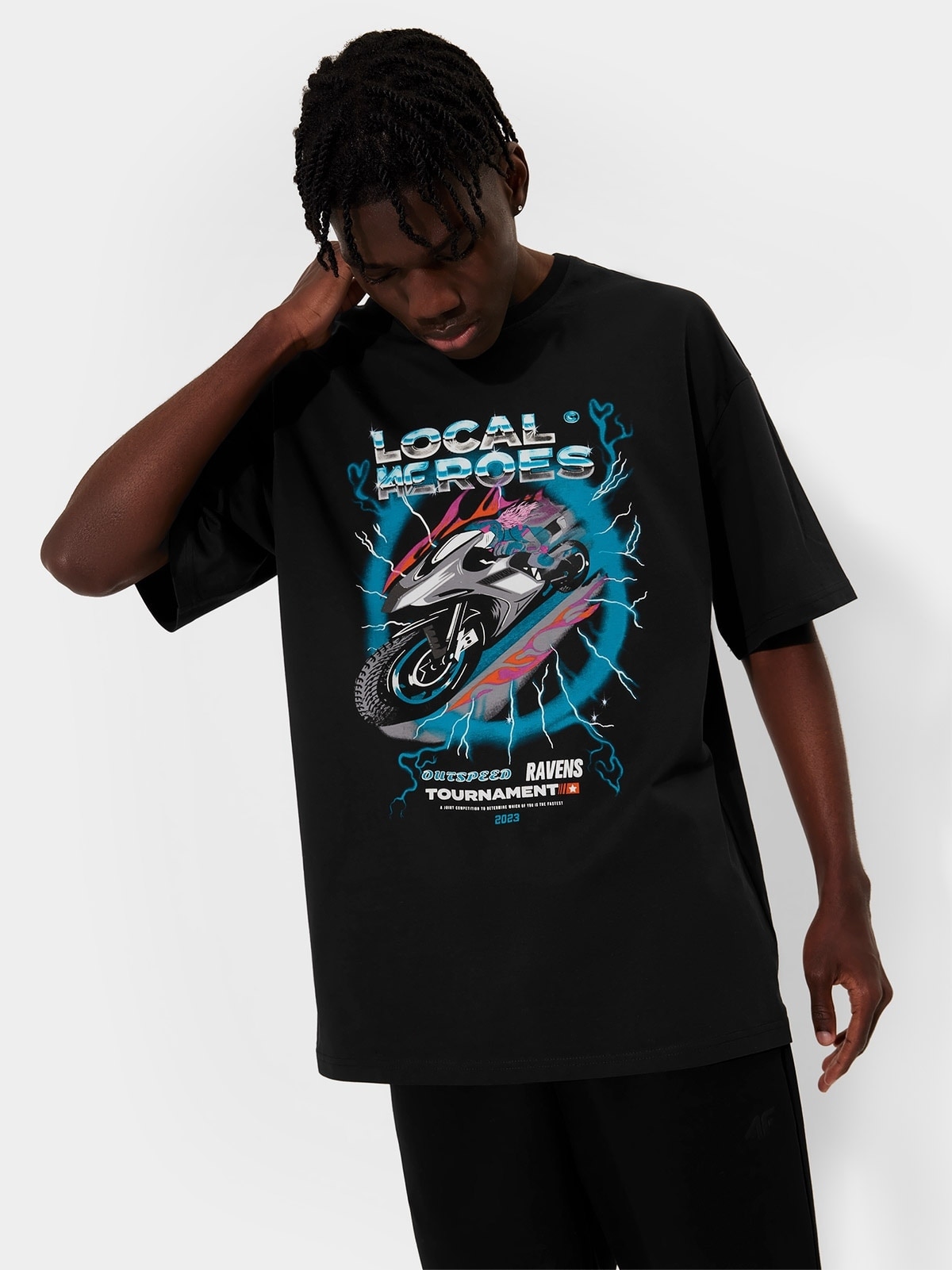 4F x Local Heroes unisex oversize T-shirt with print | 4F