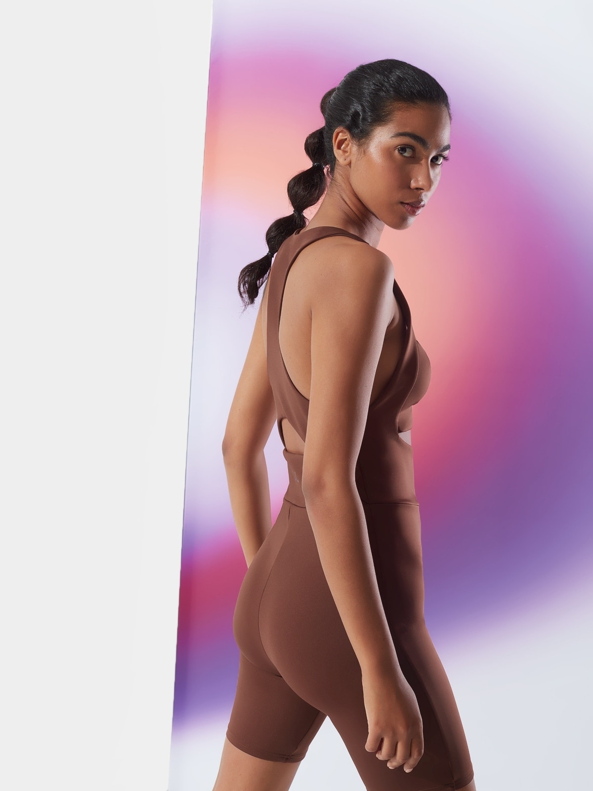 4F x Anna Lewandowska women's fitted cut-out jumpsuit with
