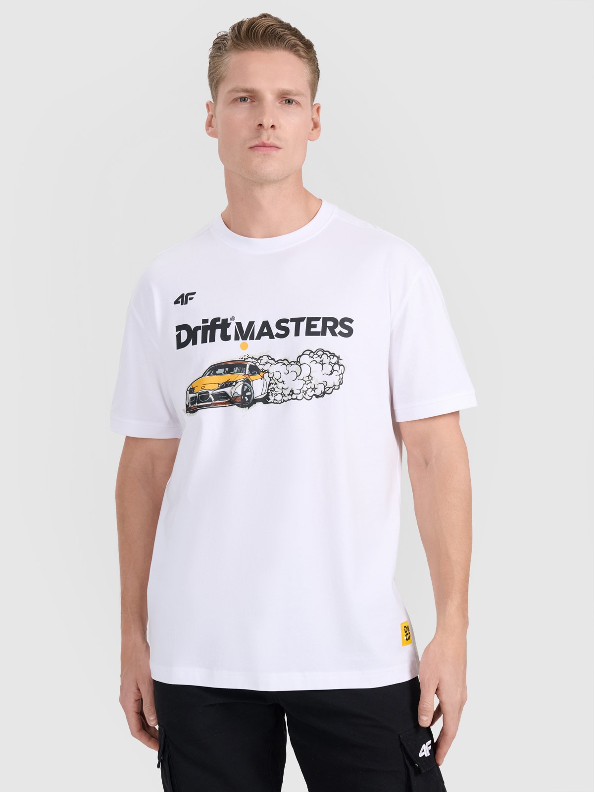 T-shirt regular z nadrukiem uniseks 4F x Drift Masters
