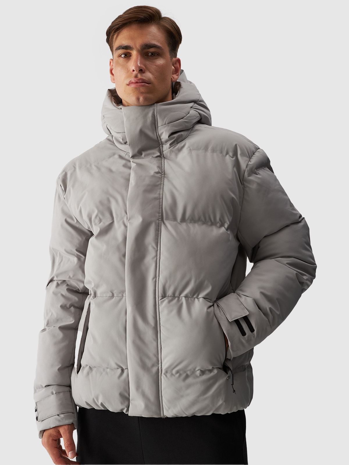 ダウンジャケット OFF WHITE Men Bubble Jackets OMEJ002F24FAB0010710 Grey Off-White Camo Down Jacket | Blue | FARFETCH