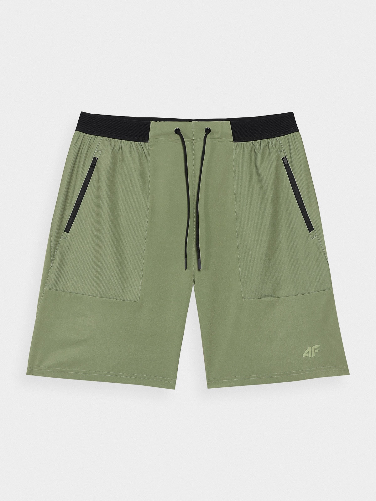 Men's regular quick-drying training shorts - olive | 4F