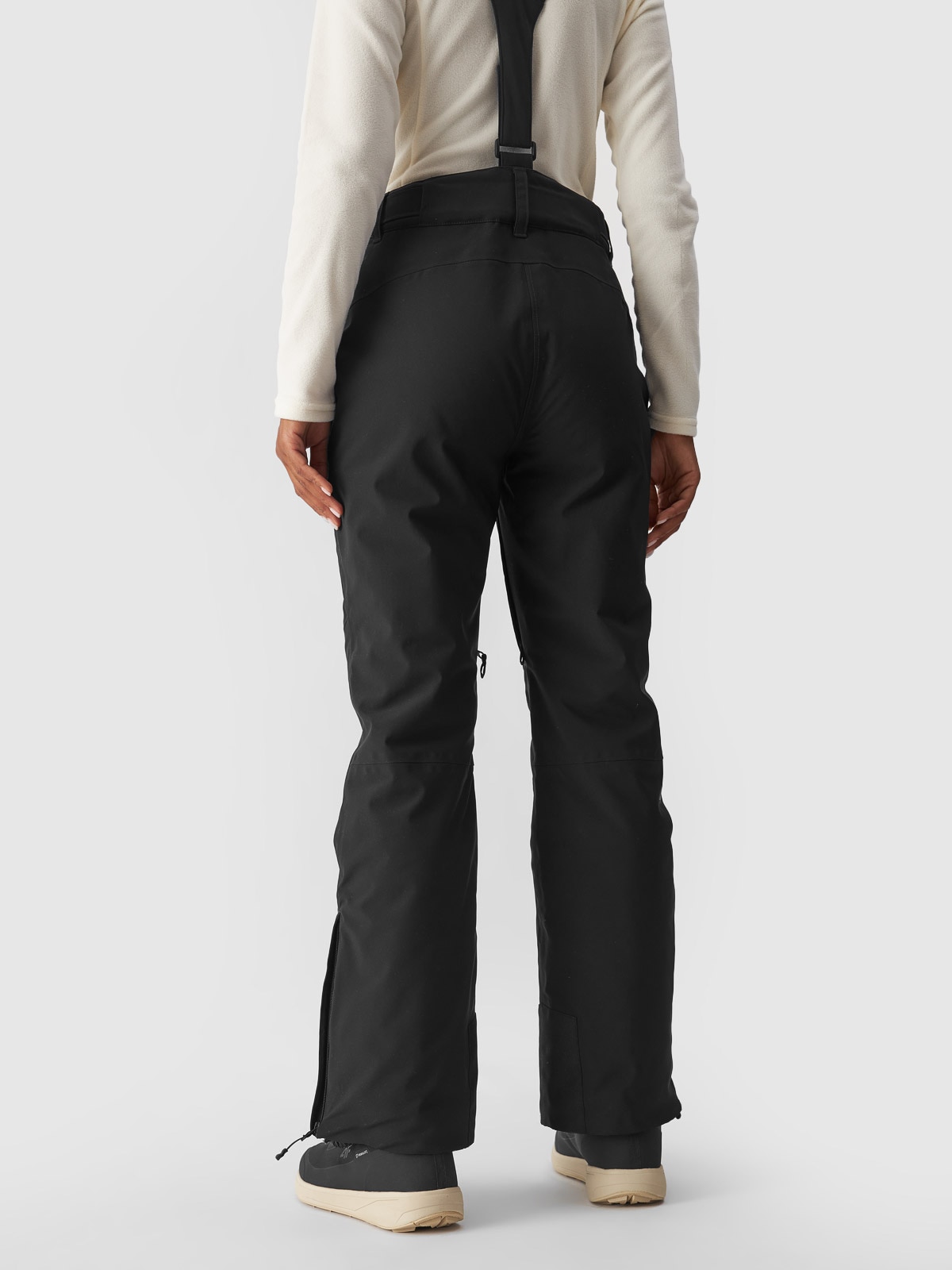 Ski pants with suspenders membrane 10000 women's - black