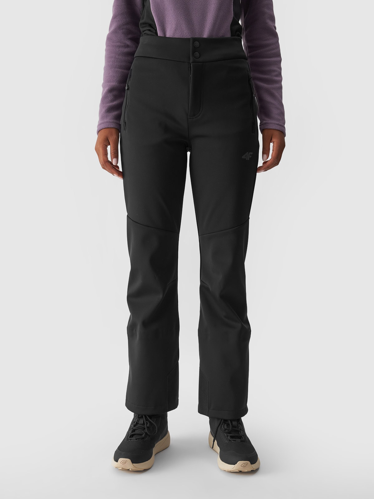 Women's softshell ski trousers 10000 membrane - black | 4F