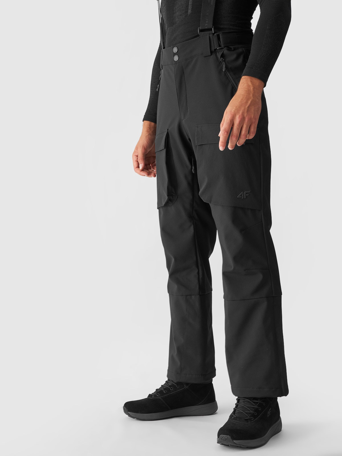 素晴らしい価格 - men's 15000 membrane suspenders with pants Ski black 4F | スノーモービル