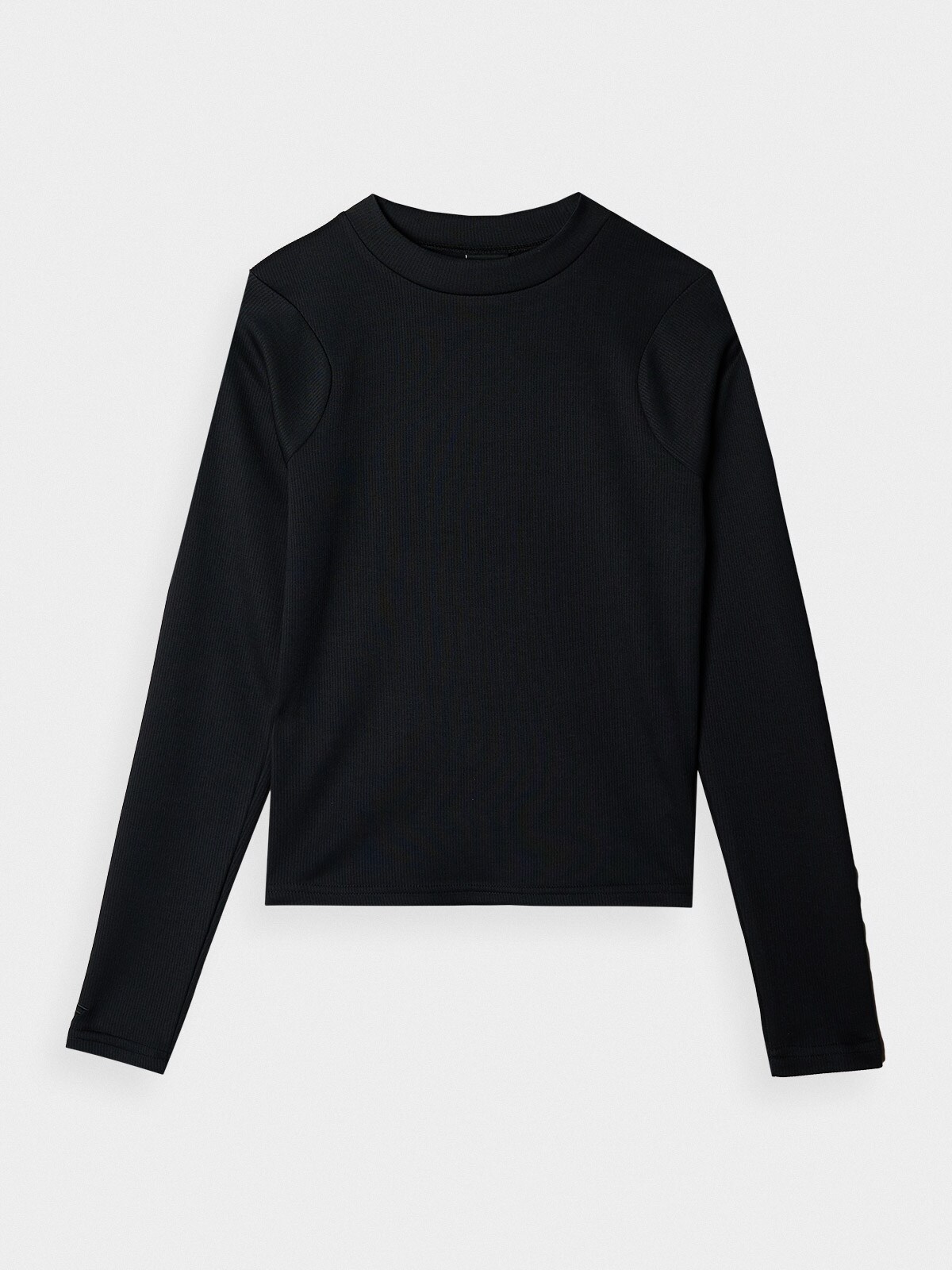 Women's Ribbed Modal Slim Longsleeve - Black | 4F