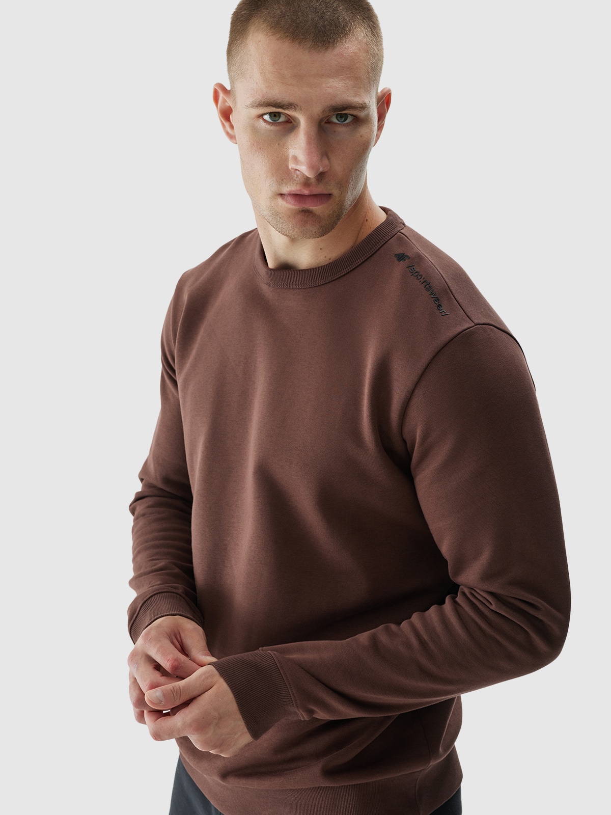 Cambkatl Distressed Sweatshirt for Men Vintage Crew Neck