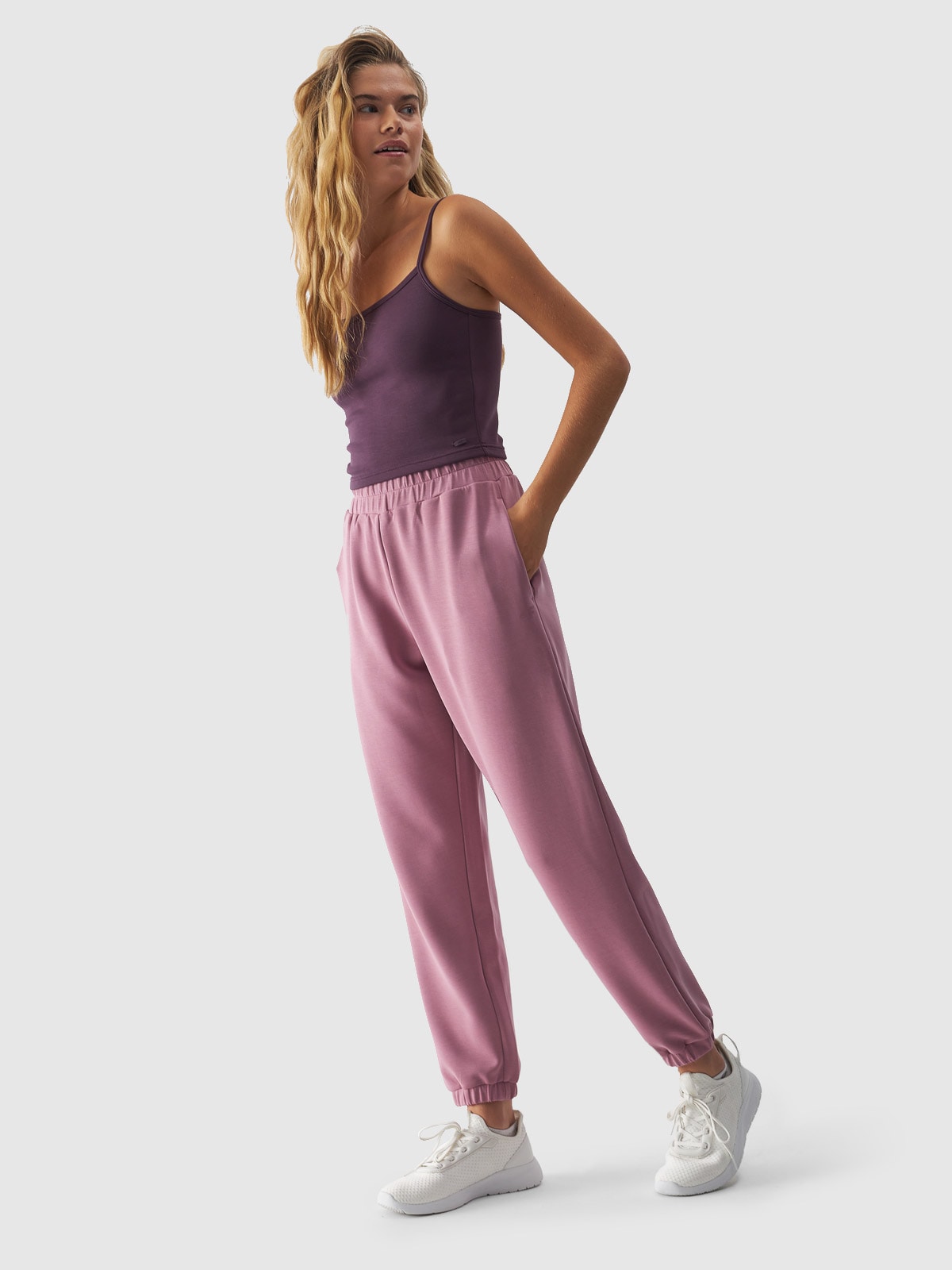 8 By YOOX ORGANIC COTTON WIDE LEG SWEATPANTS | Pink Women's