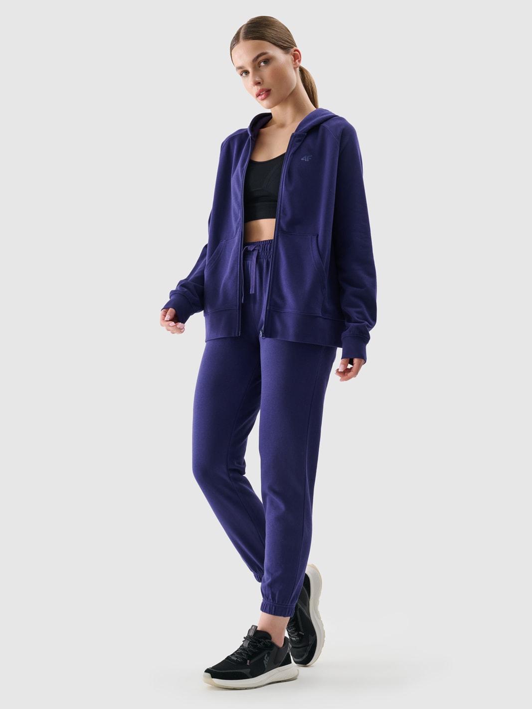 フィットネストップス MUSIER Women Hoodies DONA NAVY Blue Womens UVActive High Collar 1/4 Zip Top - Navy | Zhik United