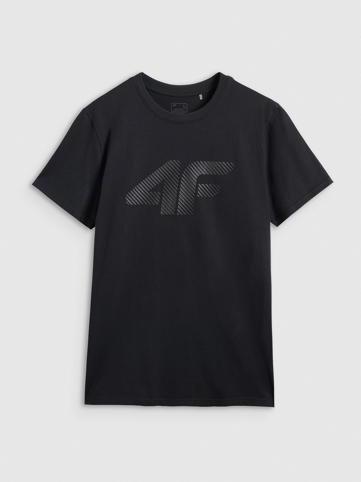 Men's regular T-shirt with print - black | 4F: Sportswear