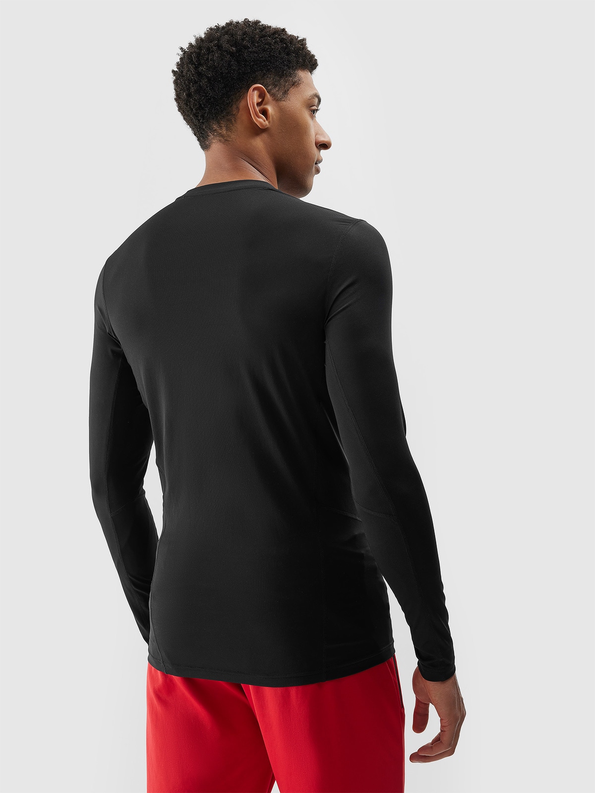 Men's recycled fabric training longsleeve - black | 4F