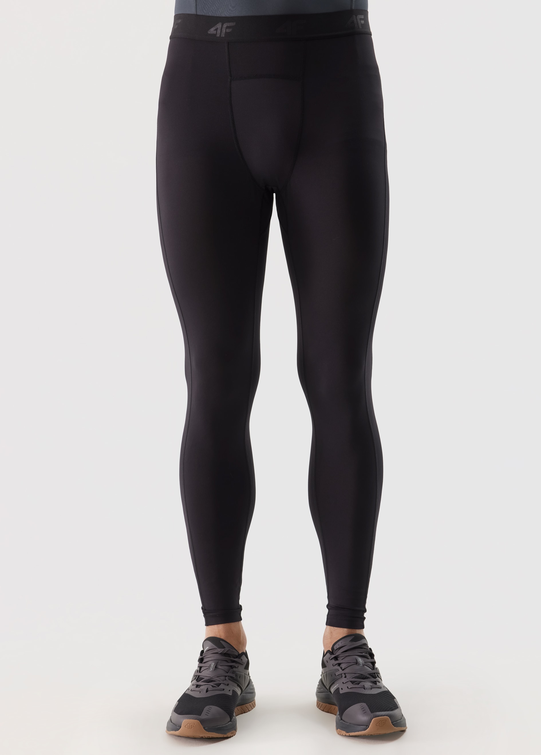 ウォーキング・ランニングウェア Compression Long Tights BLACK 4 SportsTights_Men_Front_b62f28d