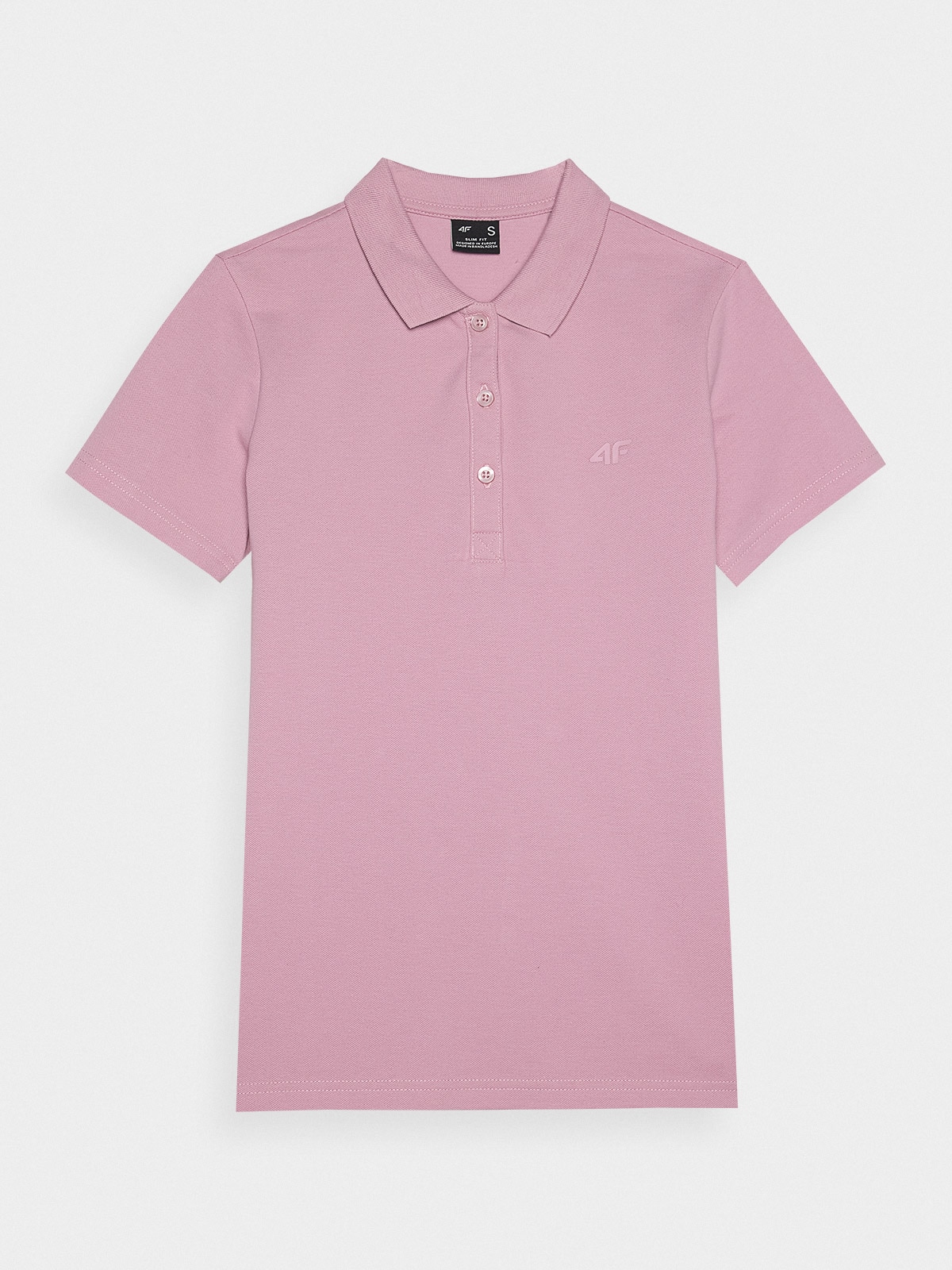 Women's slim polo shirt - powder pink | 4F: Sportswear and shoes