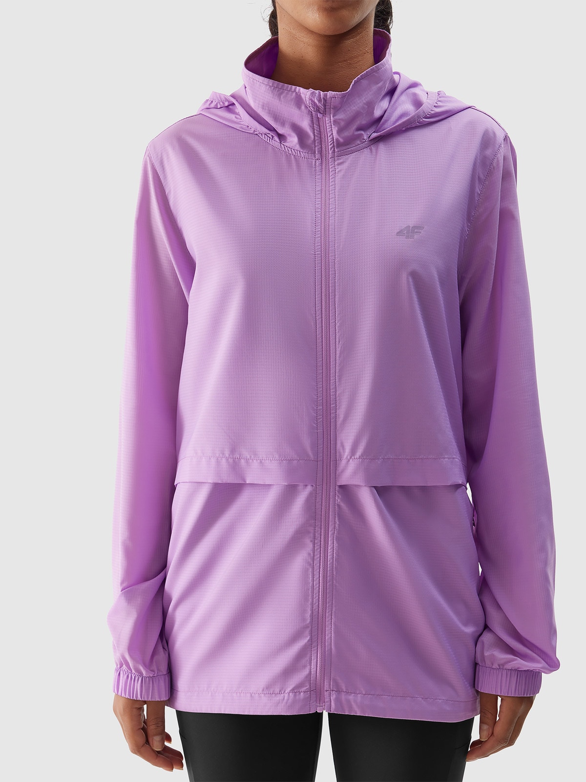 Women's quick-drying running jacket - purple | 4F