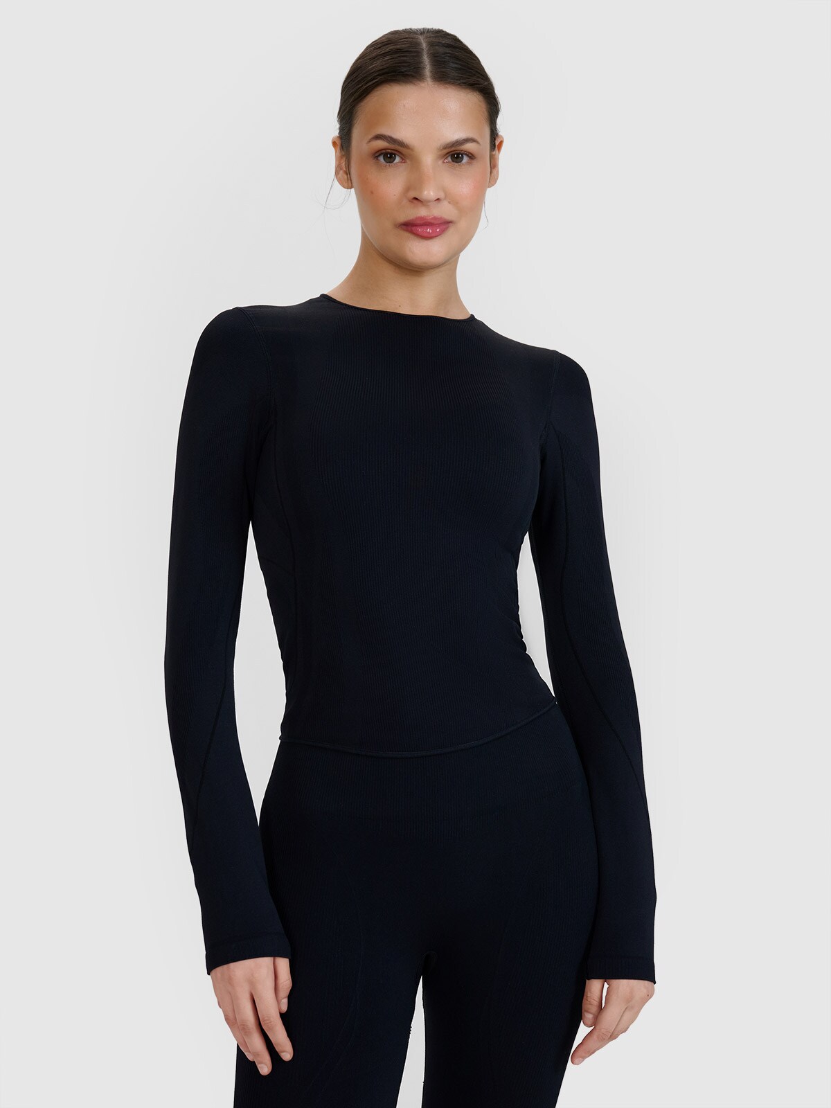 mrcrm4fspページ Longsleeve do jogi i pilatesu z wycięciem na plecach damski