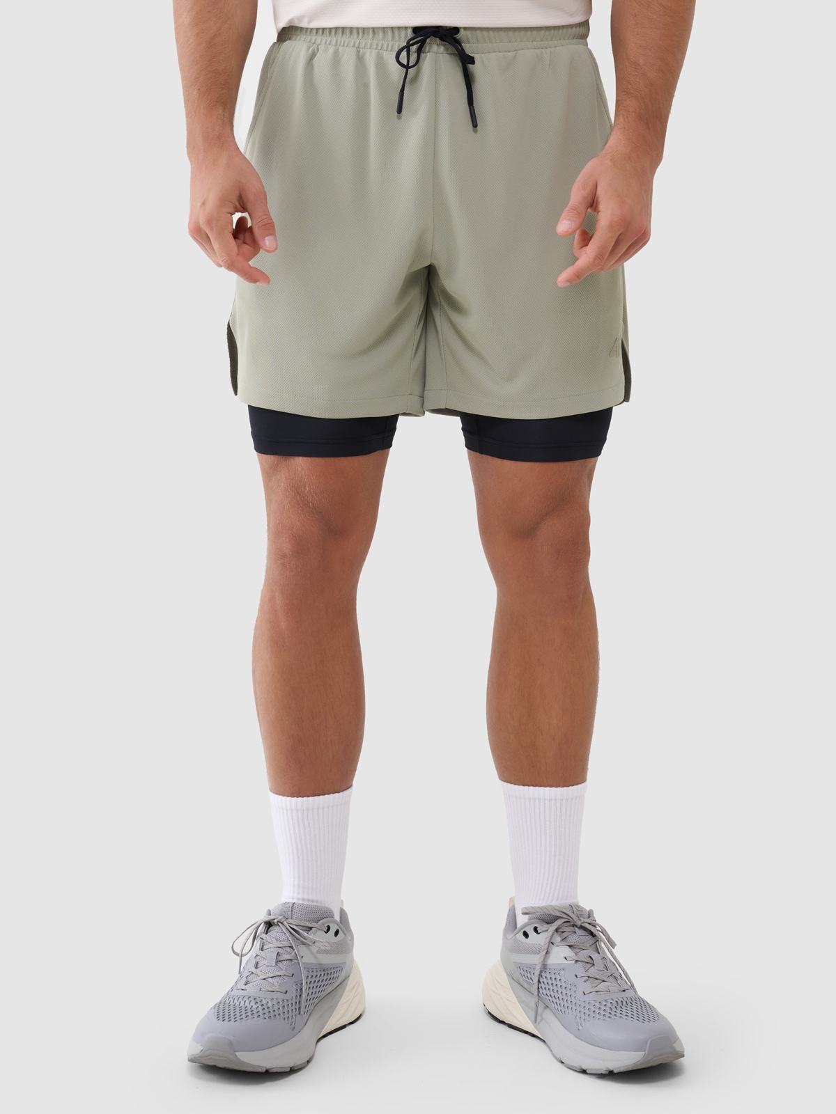品質検査済 - shorts training quick-drying Men's khaki Sportswear 4F: | Clothing