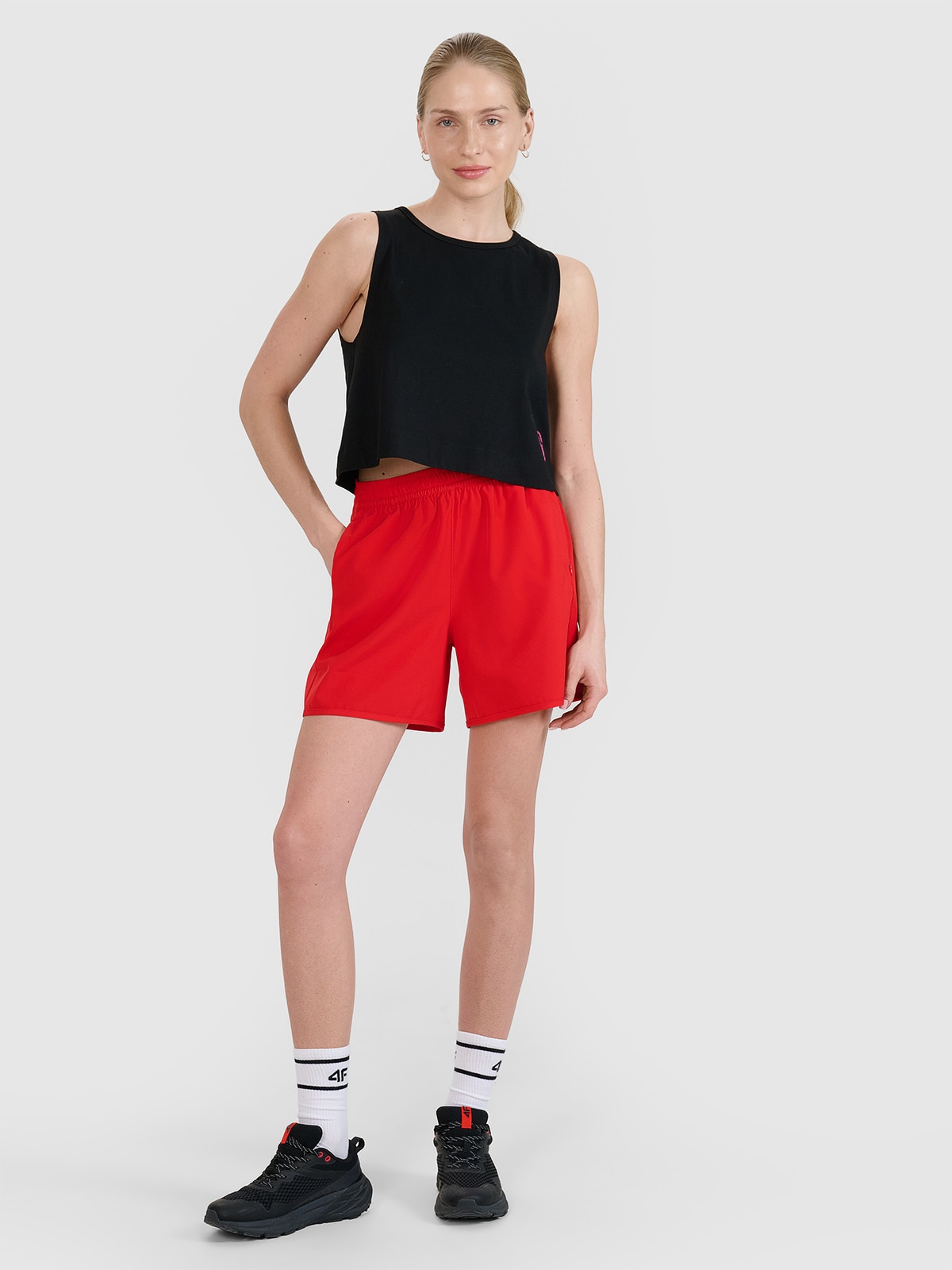 ショートパンツ MSGM Woman Short Red 3841MDB03X257106 18 Women's beach shorts - red | 4F: Sportswear and shoes