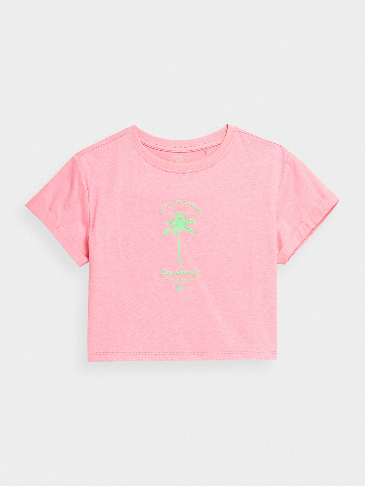 売れ筋商品|||イチ Tシャツ レディース トップス CAMINO - Print T-shirt - cloud dancer w bright rose Girls' crop-top T-shirt with print | 4F: Sportswear and shoes