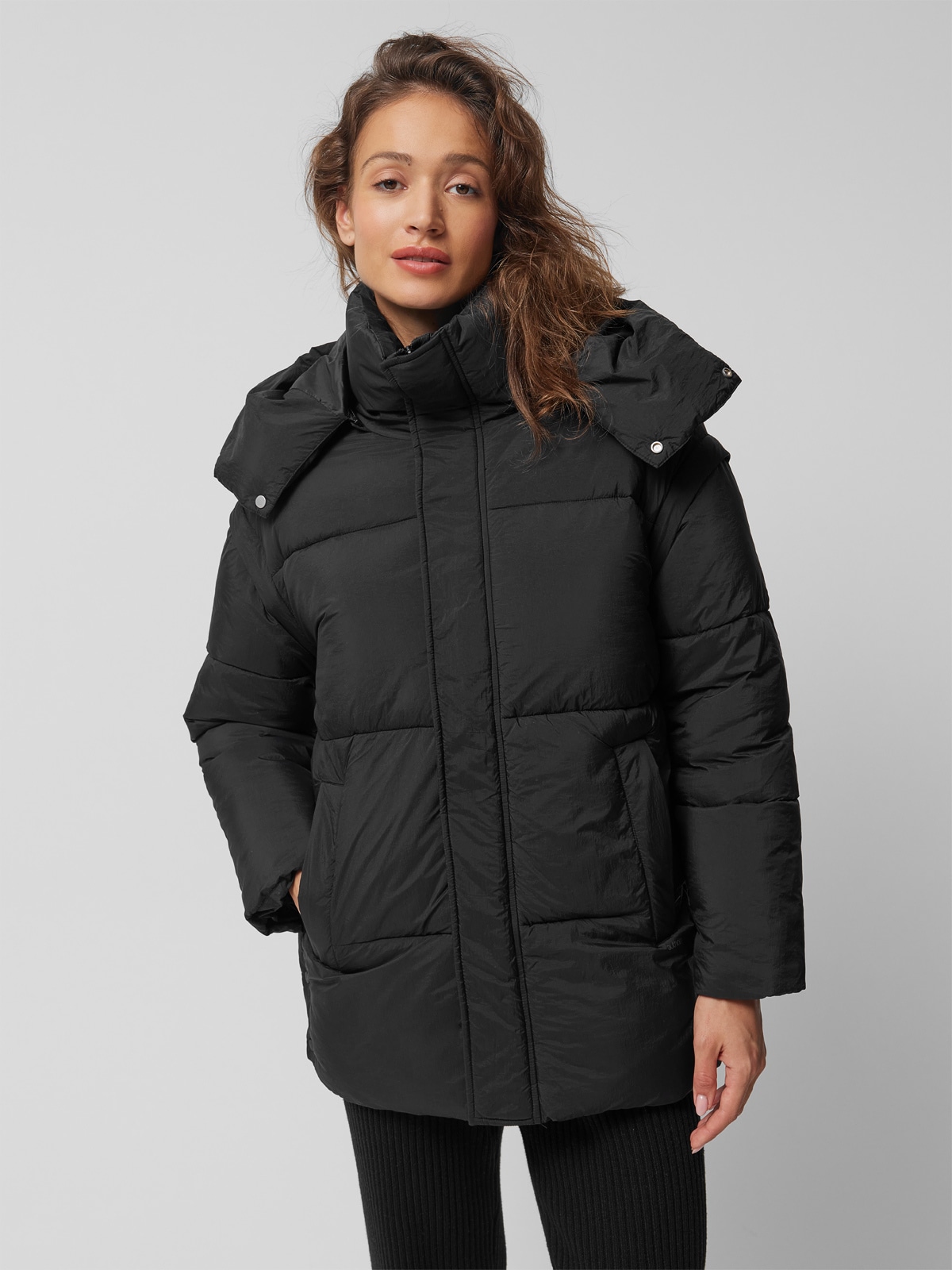 【ひな】 Kurtka puchowa puffer z wypełnieniem syntetycznym damska