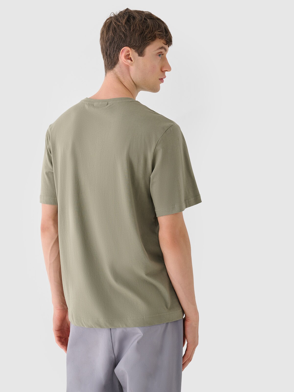 ★ILLIGO★ Ethnic Overfit T-Shirt Khaki T-shirt regular męski Outhorn - khaki | 4F - sportowa odzież