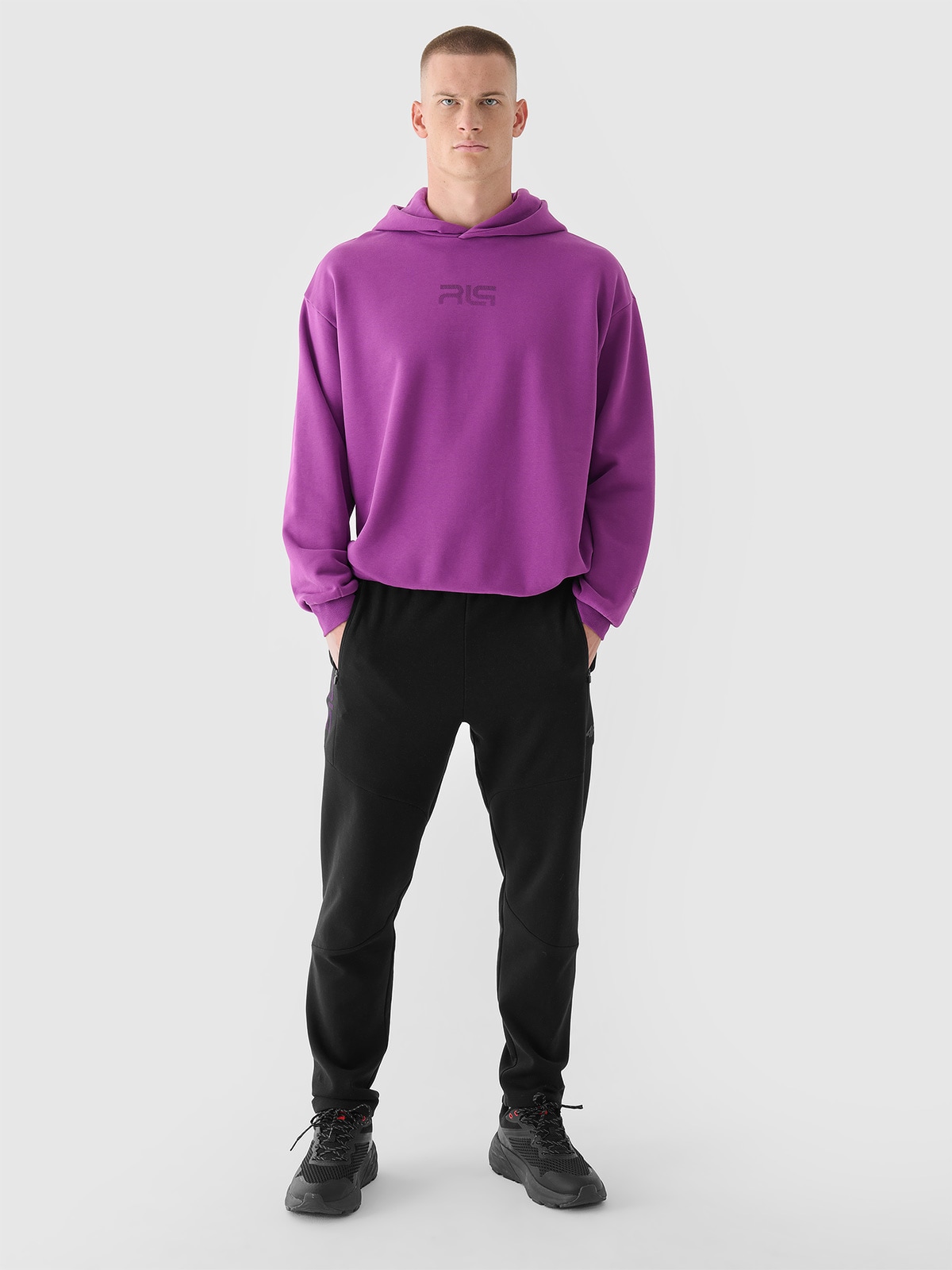 スウェット・トレーナー [F.ILLUMINATE] Overfit Bloom Sweat Shirt(4 COLOR) FZ- Long sleeve color matching top crew neck sweatshirt