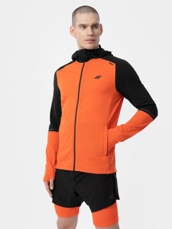 Men s zip up trail running hoodie 4F Sportswear and shoes