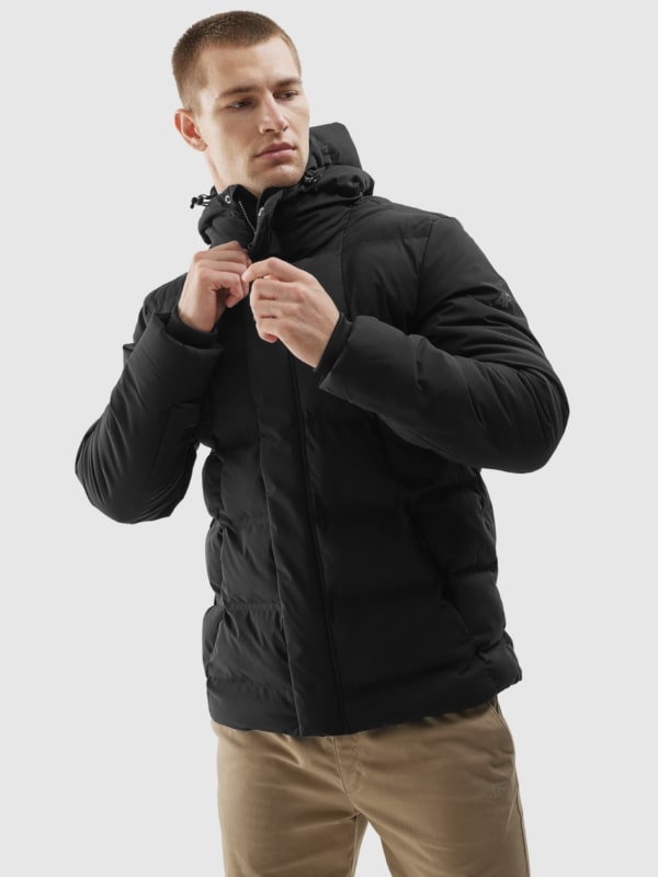 Men s synthetic fill down jacket black 4F Sportswear and shoes