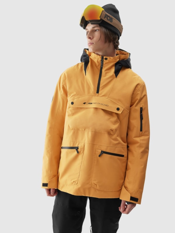 Men s anorak snowboard jacket 10000 membrane orange 4F Sportswear and shoes