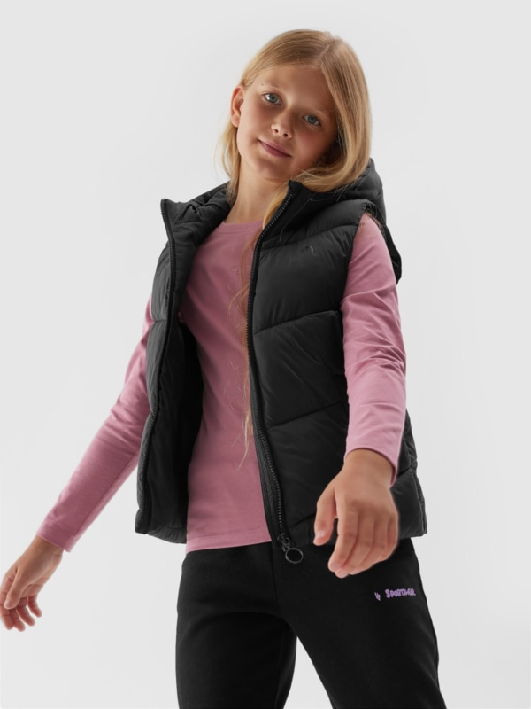 Girl's synthetic-fill down vest | 4F: Sportswear and shoes