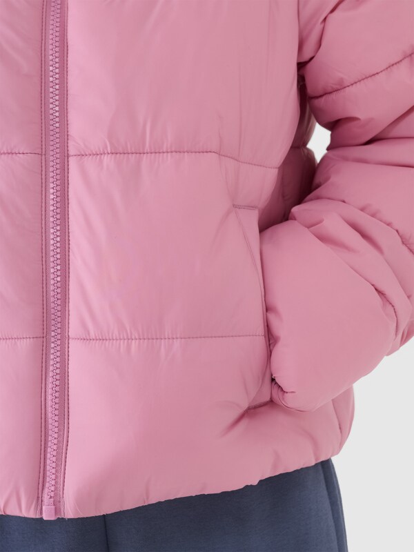 Synthetic Filled Children s Down Jacket Pink 4F Sportswear and shoes