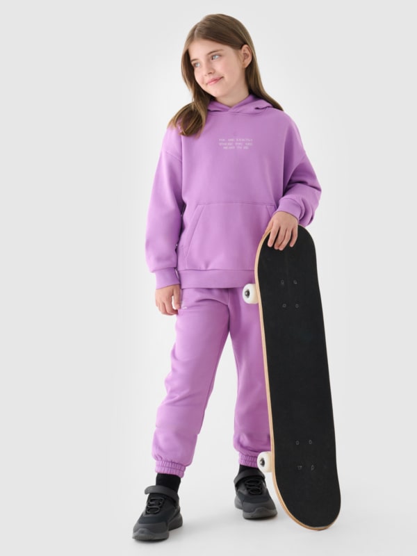 Girls jogger sweatpants purple