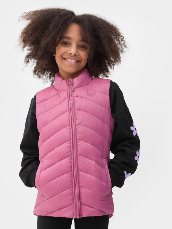 Girls synthetic fill down vest 4F Sportswear and shoes