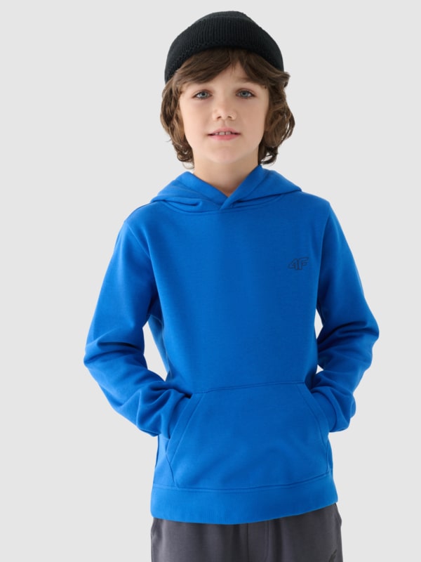 Boy s pullover hoodie black 4F Sportswear and shoes