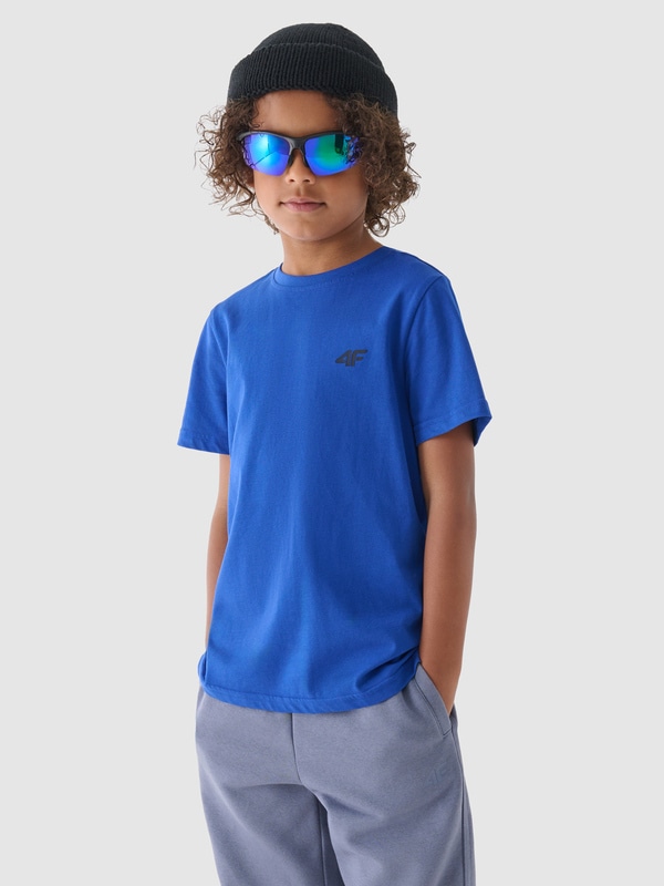Boy's plain T-shirt - cobalt | 4F: Sportswear and shoes