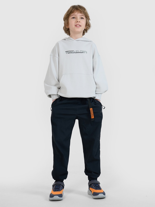 Boy's casual joggers trousers - black | 4F: Sportswear and shoes