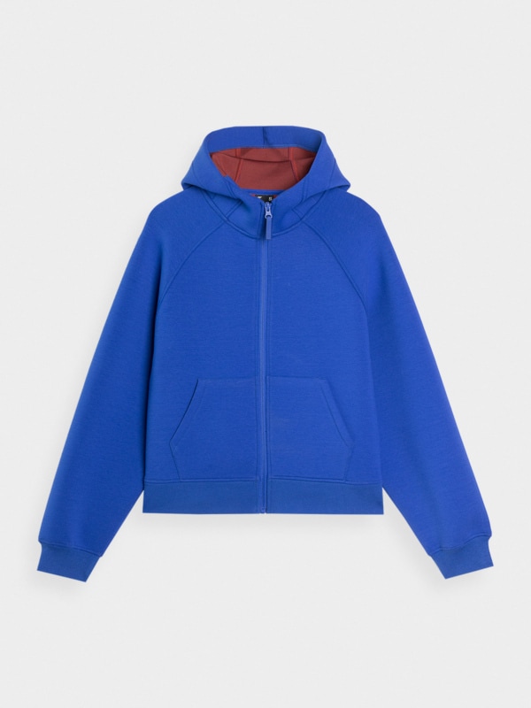 Women s zip up hoodie cobalt 4F Sportswear and shoes