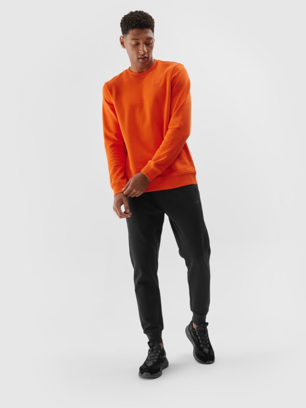 Men s organic cotton sweatshirt orange 4F Sportswear and shoes