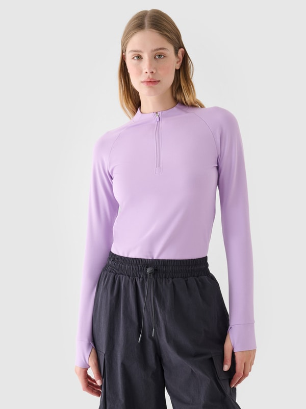いラインアップ women's smooth slim Longsleeve - and Sportswear 4F: | purple トップス