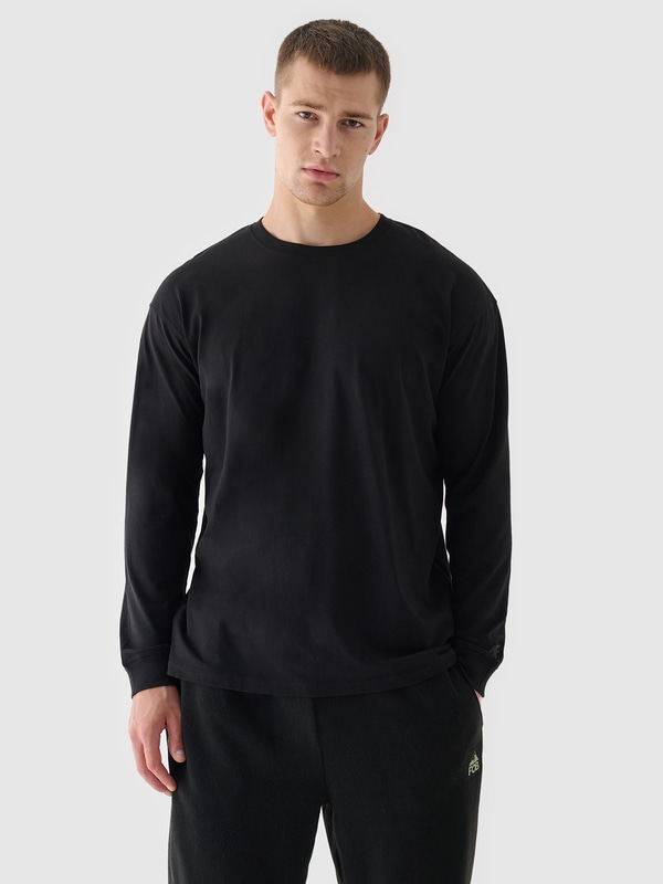 ★★ ★★ Men's Black Long Sleeve Archive Fleece Post Archive Faction 7.0 Long Sleeve Center Black