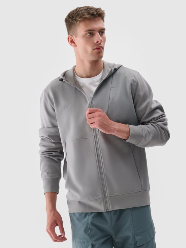 Men s zip up hoodie grey