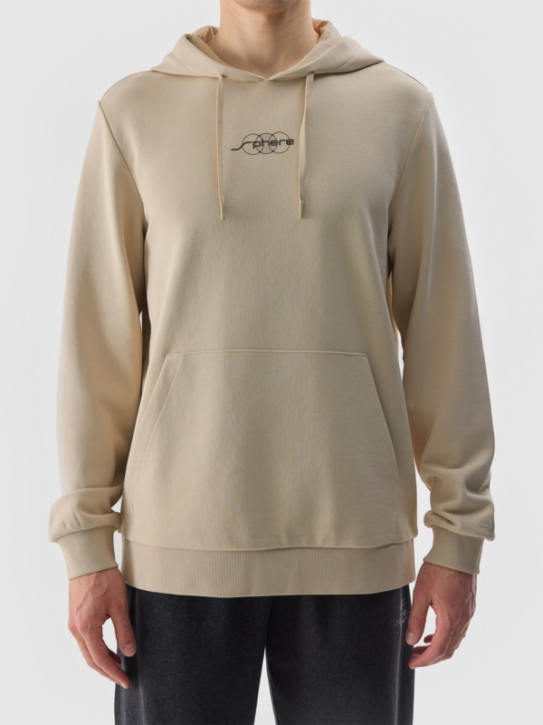 Beige pullover hoodie men's online