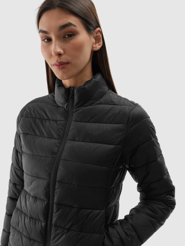 Women s down jacket with recycled filling black 4F Sportswear and shoes