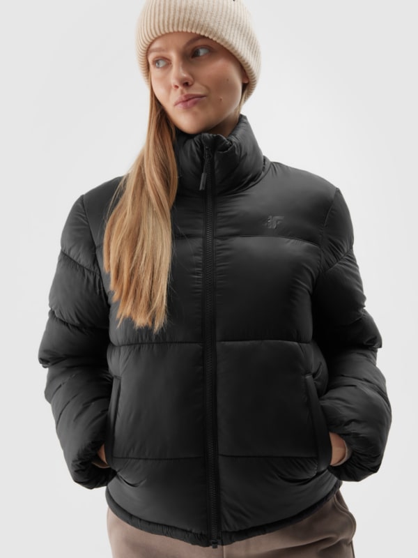 Women's synthetic-filled down jacket - beige | 4F