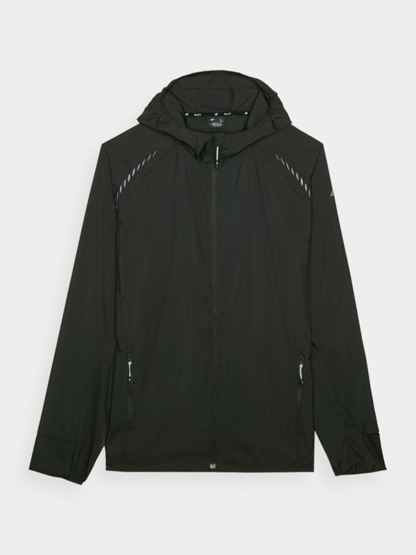 Black zip up running jacket online