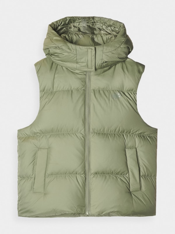 Olive green down vest online