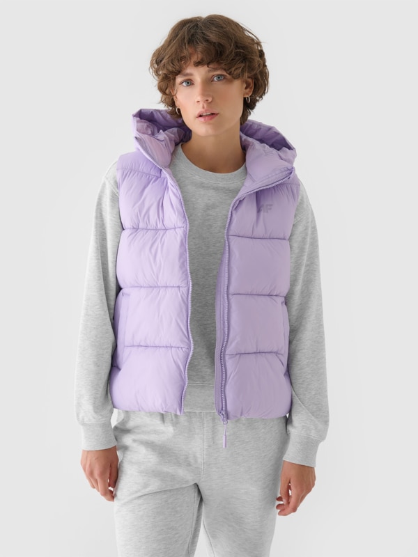 Vintage outlets 80's Purple & Gray Reversible Puffer Vest