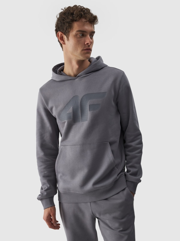 Men s pullover hoodie grey 4F Sportswear and shoes